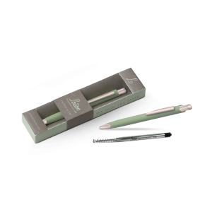 Stylo vert d’eau avec étui