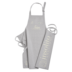 Graue Schürze „Insolito Panettone“
